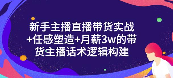 新手主播直播带货实战+信任感塑造+月薪3w的带货主播话术逻辑构建搞钱吧-网创项目资源站-副业项目-创业项目-搞钱项目搞钱吧