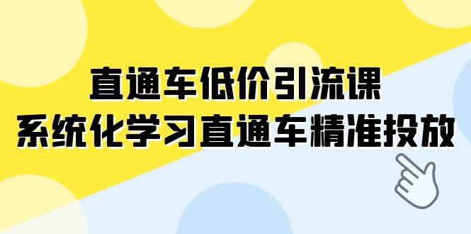 直通车-低价引流课，系统化学习直通车精准投放（14节课）搞钱吧-网创项目资源站-副业项目-创业项目-搞钱项目搞钱吧