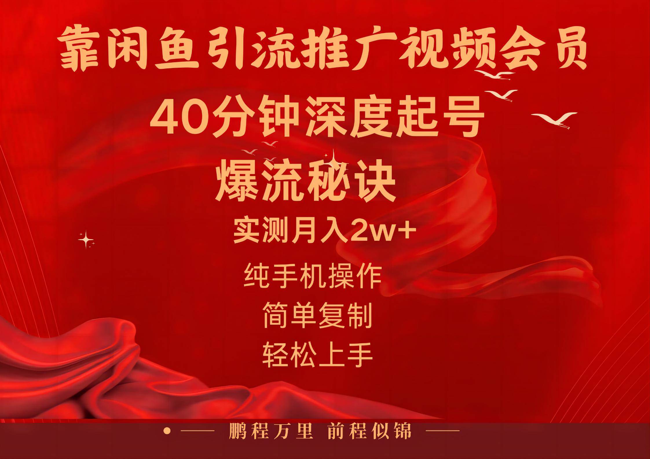 闲鱼暴力引流推广视频会员，能做到日入2W+，操作简单搞钱吧-网创项目资源站-副业项目-创业项目-搞钱项目搞钱吧