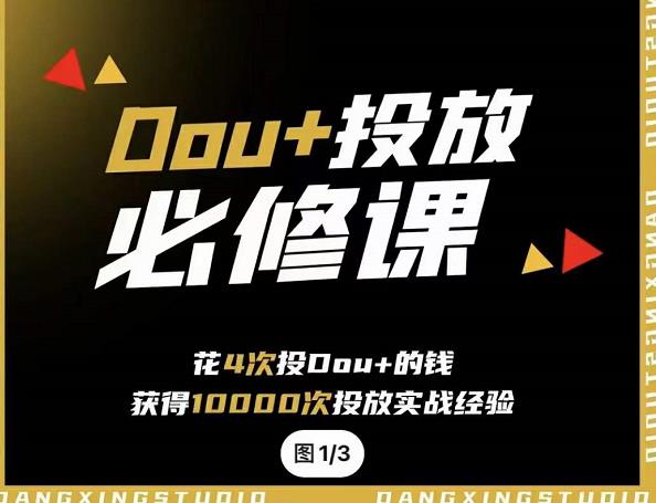 代同学DOU+投放训练营，用付费流量撬动大额自然流量，过得超额变现转化搞钱吧-网创项目资源站-副业项目-创业项目-搞钱项目搞钱吧