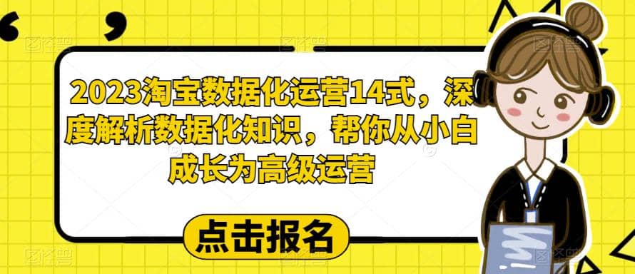 2023淘宝数据化-运营 14式，深度解析数据化知识，帮你从小白成长为高级运营搞钱吧-网创项目资源站-副业项目-创业项目-搞钱项目搞钱吧