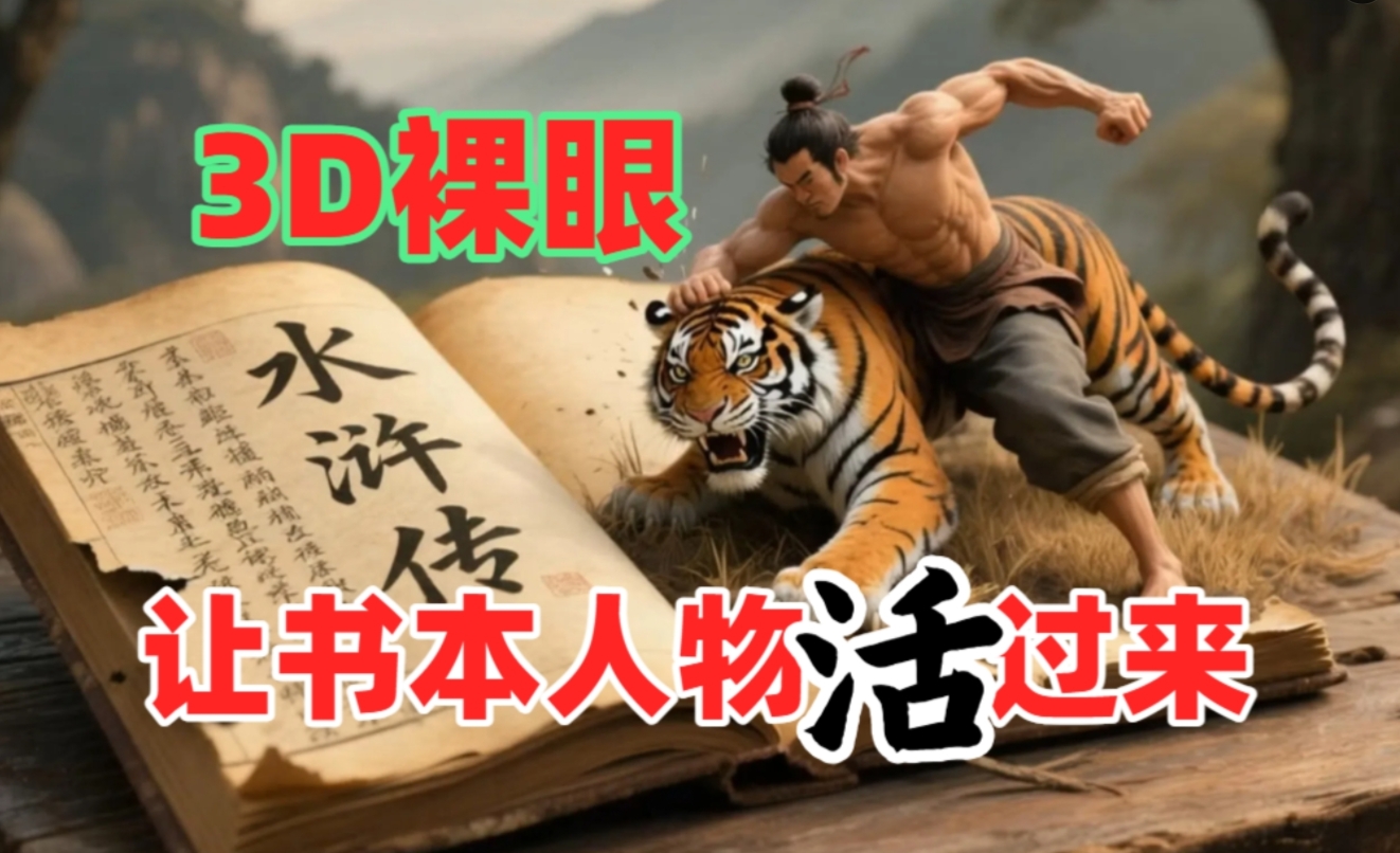 书本人物裸眼3D视频，一条视频收益过千，保姆级教程搞钱吧-网创项目资源站-副业项目-创业项目-搞钱项目搞钱吧