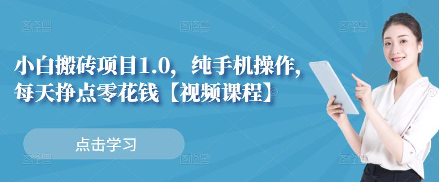 小白搬砖项目1.0，纯手机操作，每天兼职挣点零花钱搞钱吧-网创项目资源站-副业项目-创业项目-搞钱项目搞钱吧