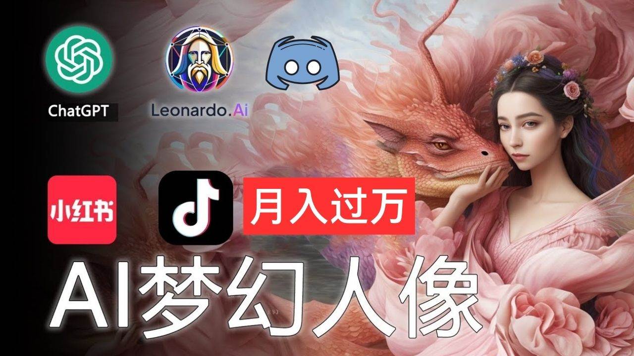 AI摄影梦幻人像：零基础也能月入过万的秘密搞钱吧-网创项目资源站-副业项目-创业项目-搞钱项目搞钱吧