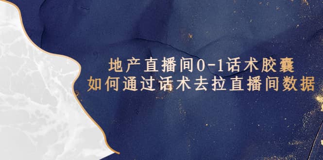 地产-直播间0-1话术胶囊，知道怎么通过话术去拉直播间数据搞钱吧-网创项目资源站-副业项目-创业项目-搞钱项目搞钱吧