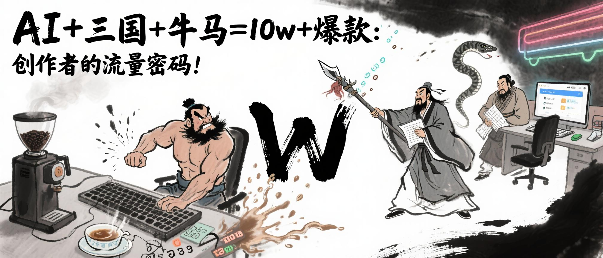 AI+三国+牛马=10w+爆款：创作者的流量密码！搞钱吧-网创项目资源站-副业项目-创业项目-搞钱项目搞钱吧