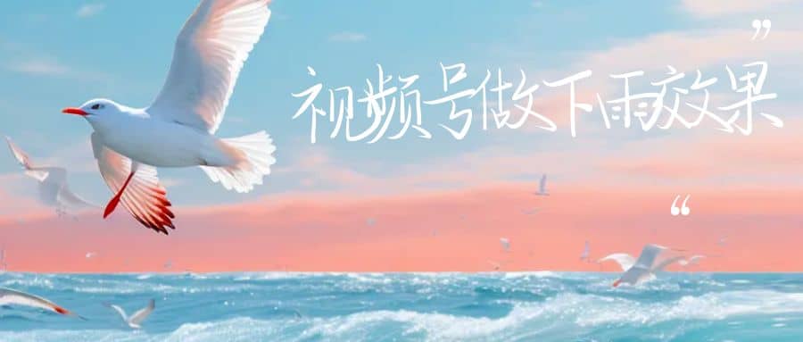 视频号做下雨视频一个账号一周涨粉10W+年入100w搞钱吧-网创项目资源站-副业项目-创业项目-搞钱项目搞钱吧