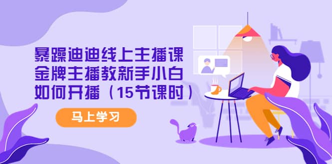 暴躁迪迪线上主播课,金牌主播教新手小白如何开播(15节课时)搞钱吧-网创项目资源站-副业项目-创业项目-搞钱项目搞钱吧