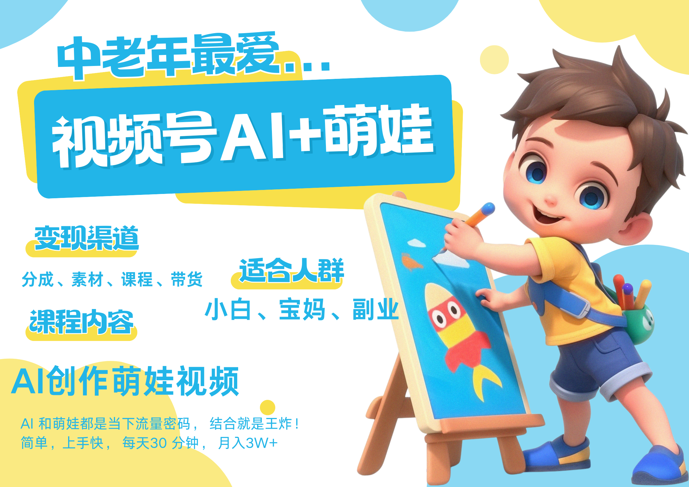 萌娃，又一爆款密码，小白3步上手，爆款率80%，每天十分钟，轻松AI变现萌娃搞钱，带货、素材、分成都非常猛，泼天流量，发布就爆！月入5W，抓紧学！搞钱吧-网创项目资源站-副业项目-创业项目-搞钱项目搞钱吧