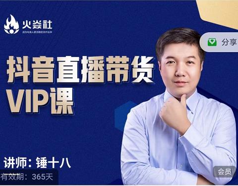 锤十八-抖音直播带货VIP课，专注直播带货有效盈利模式搞钱吧-网创项目资源站-副业项目-创业项目-搞钱项目搞钱吧