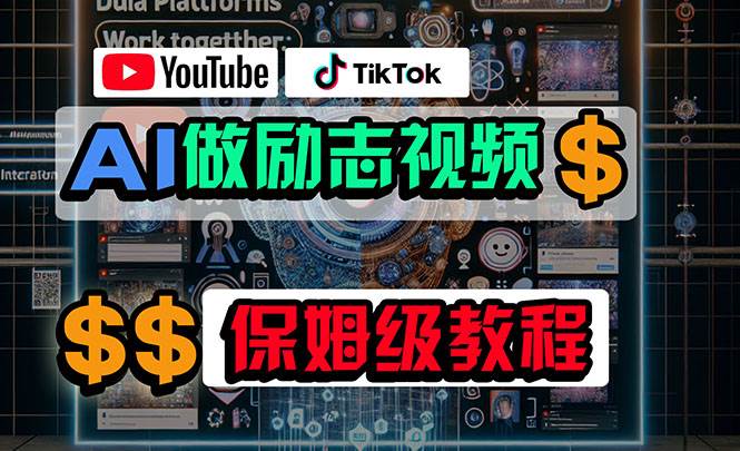 利用AI制作励志视频,在YouTube和TikTok赚钱,小白可做(附工具)搞钱吧-网创项目资源站-副业项目-创业项目-搞钱项目搞钱吧