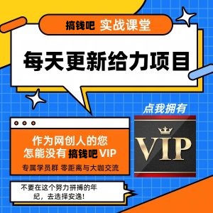 搞钱吧加入VIP