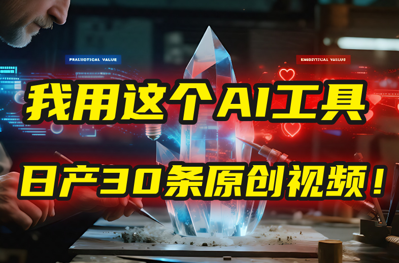 别再真人出镜了！我用这个AI工具，1张照片就能日产30条原创视频！搞钱吧-网创项目资源站-副业项目-创业项目-搞钱项目搞钱吧