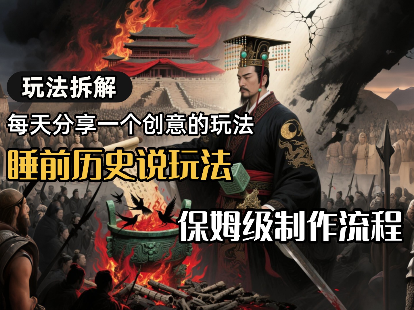 13条作品涨粉24.5万，全流程拆解睡前历史说，保姆级教程搞钱吧-网创项目资源站-副业项目-创业项目-搞钱项目搞钱吧