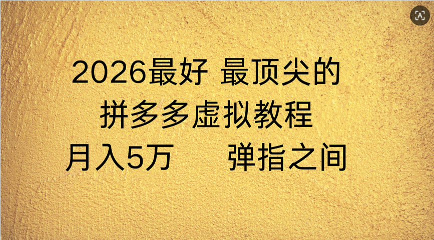 拼多多虚拟店懒人运营法：机器人包办回复发货，月入5W+教程搞钱吧-网创项目资源站-副业项目-创业项目-搞钱项目搞钱吧